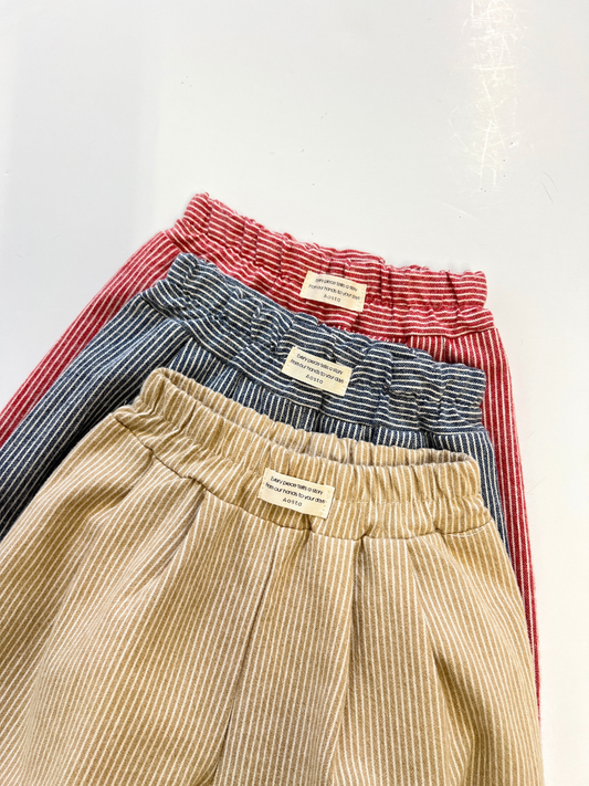 Second image of FLANNEL STRIPE PANT in Sand