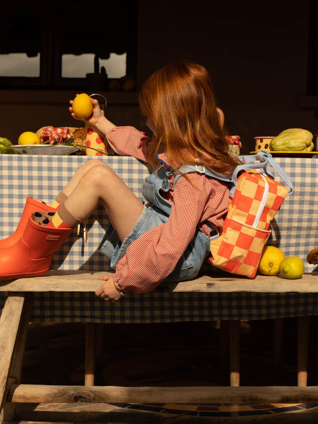 SMALL CHECKER BACKPACK