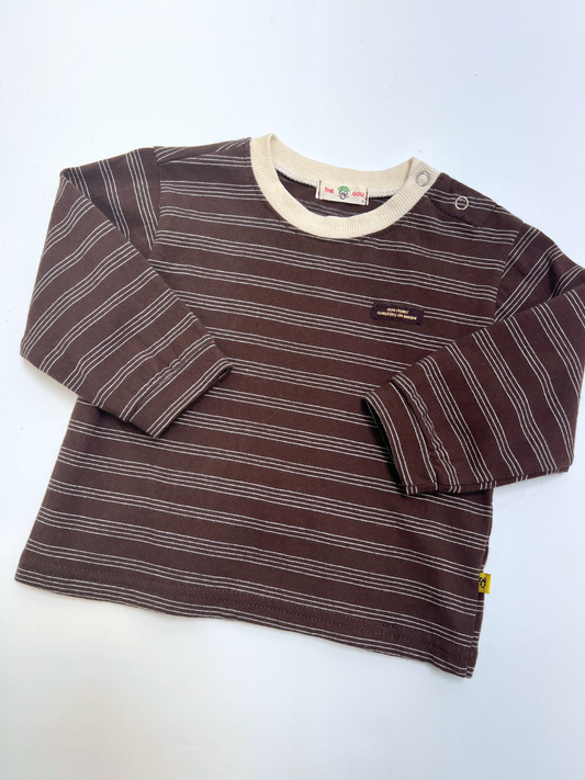 Second image of MINI STRIPE LONGSLEEVE in Brown