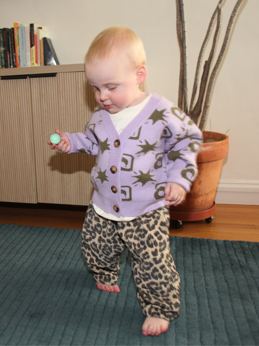 Second image of TRELLIS CARDIGAN in Lavender