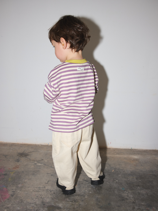 Second image of BABY BALLOON JEAN in Ecru