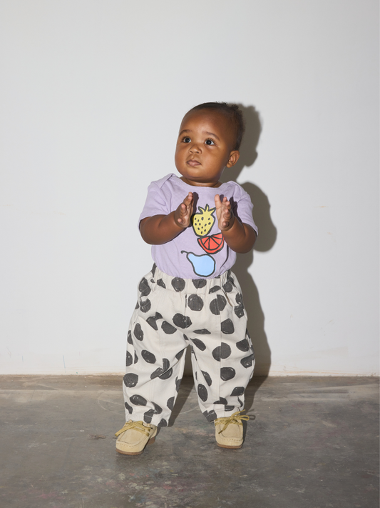 Second image of FRUIT STACK BABY TEE in Lavender