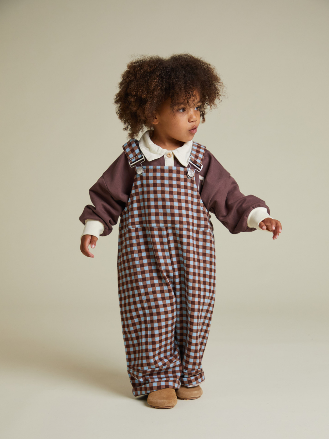 AUGUST SKY GINGHAM DUNGAREE
