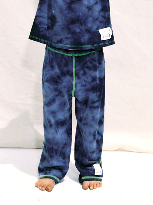 Second image of COSMO TIE DYE PANT in Pacific Blue