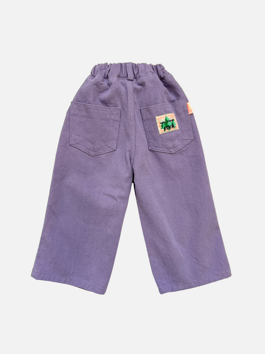 Second image of A front view of kid's Grape Jeans with elastic waist