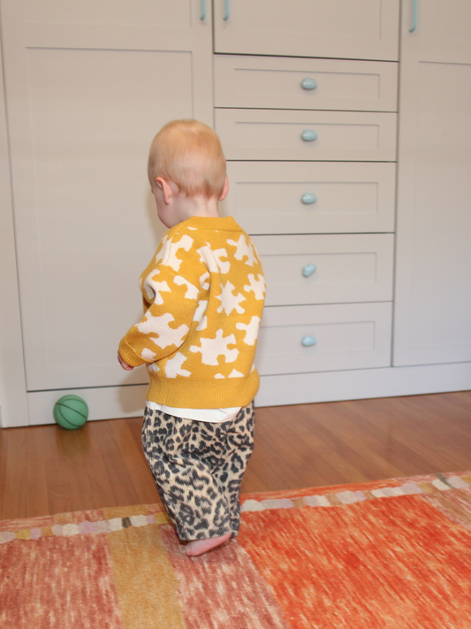 Second image of PUZZLE CARDIGAN in Yellow