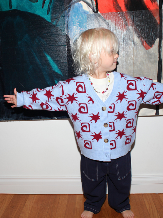 Second image of TRELLIS CARDIGAN in Sky