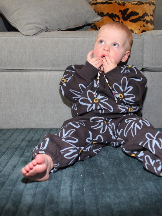 Second image of CHARLIE BABY SWEAT SET in Charcoal