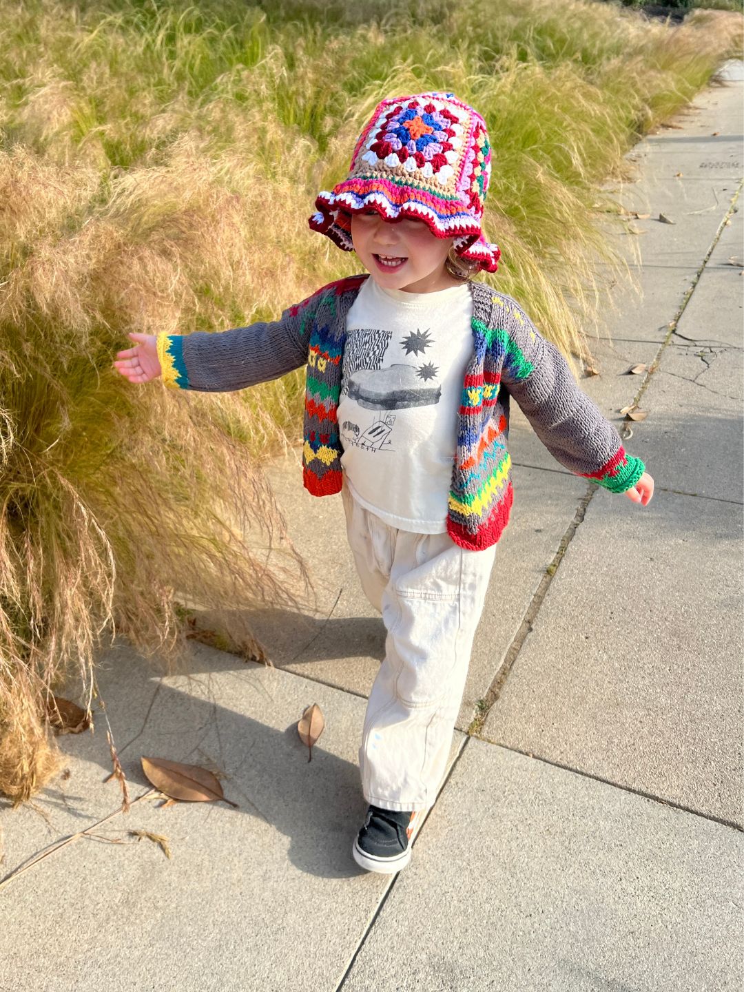HAND-CROCHETED BUCKET HAT - 1-2Y