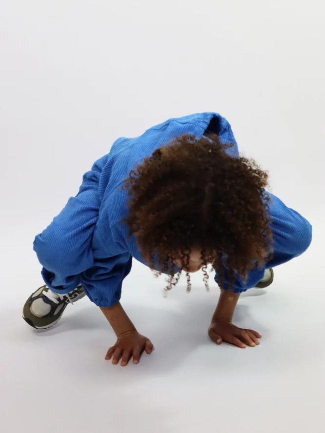 Blue | Child wearing blue kids' hooded smock and pants