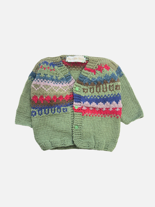 Image of HAND-KNITTED COTTON CARDIGAN - 1-2Y in #11