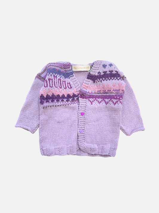 Image of HAND-KNITTED COTTON CARDIGAN - 1-2Y in #2