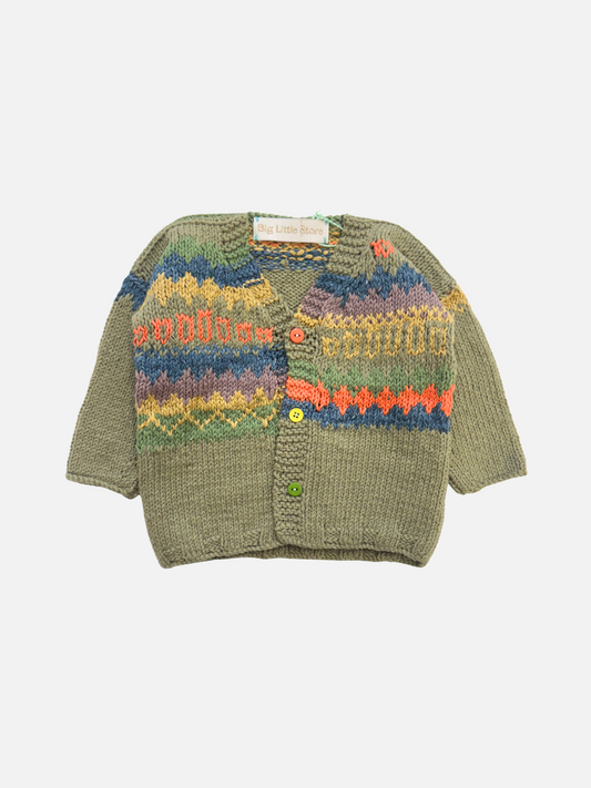 Image of HAND-KNITTED COTTON CARDIGAN - 1-2Y in #6