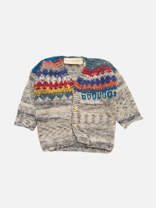 Image of HAND-KNITTED COTTON CARDIGAN - 1-2Y in #7