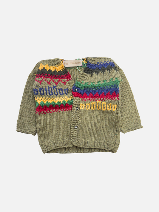 Image of HAND-KNITTED COTTON CARDIGAN - 1-2Y in #8