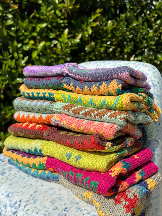 Second image of HAND-KNITTED COTTON CARDIGAN - 6-12M in #1