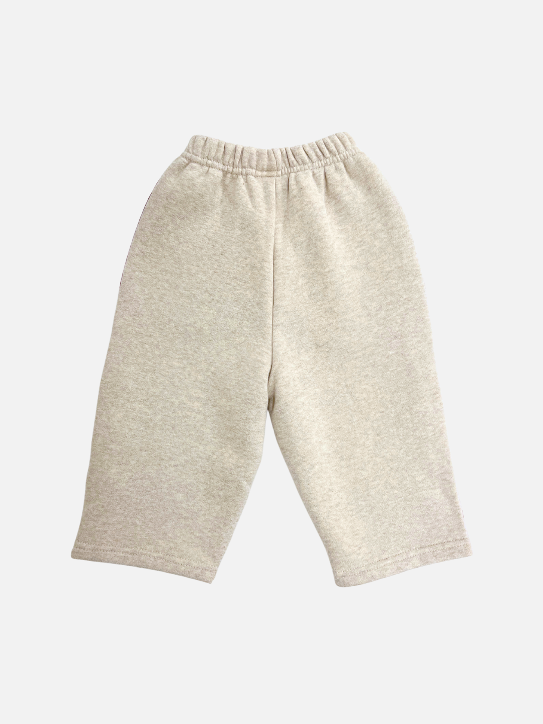 A back view of the kid's Varsity Pant in Oatmeal.