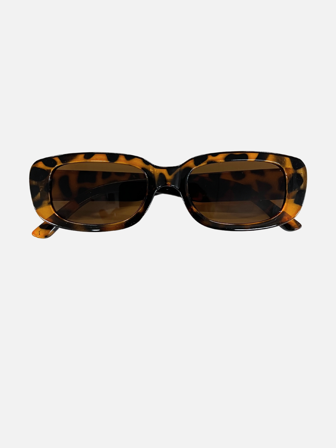 Tortoiseshell | SANTA CRUZ tortoiseshell rectangular sunglasses with UV400 lenses offer superior protection for ages 2-6, shown on a white background.