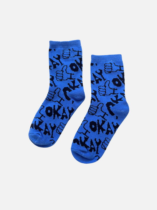 Image of OKAY SOCK in Blue