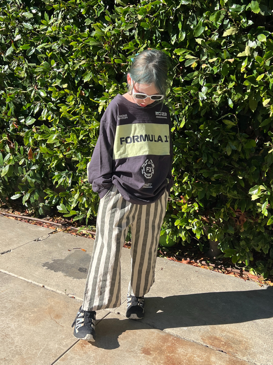 Second image of MERINO BALACLAVA in Charcoal Stripe
