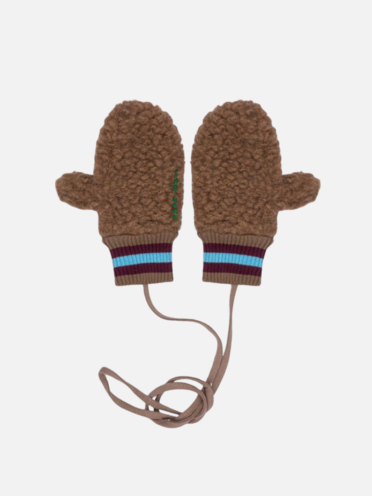 Image of MERINO FLEECE MITTEN in Teddy Brown