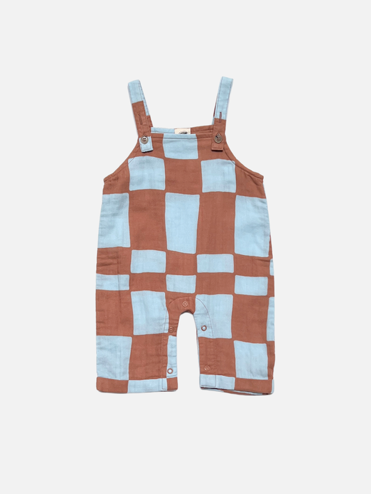 Image of MUSLIN OVERALLS in Blue Checkers