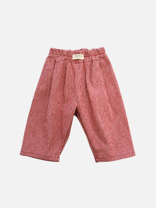Image of FLANNEL STRIPE PANT in Red