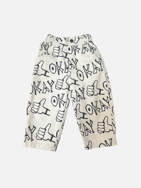 Image of OKAY JEANS in Ecru
