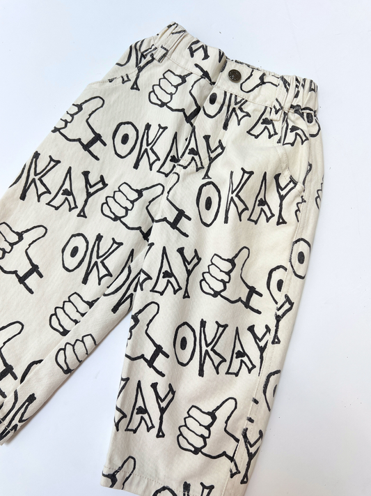 Second image of OKAY JEANS in Ecru