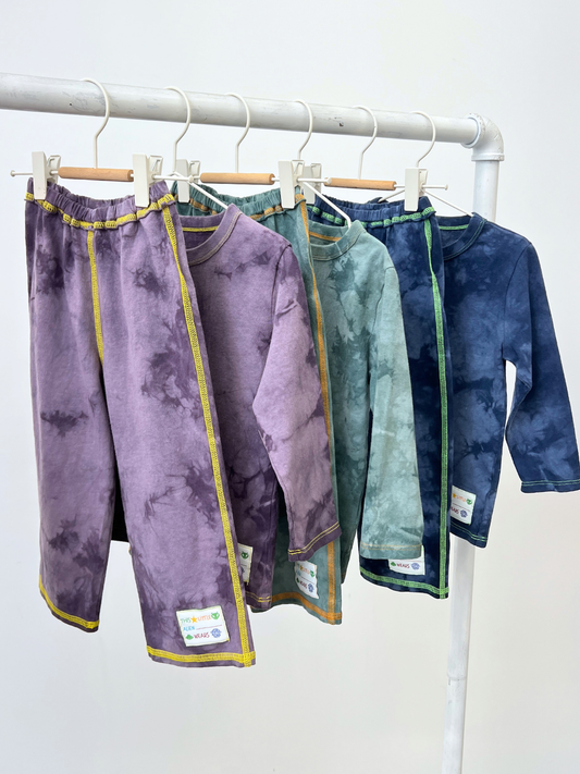 Second image of COSMO TIE DYE PANT in Grape