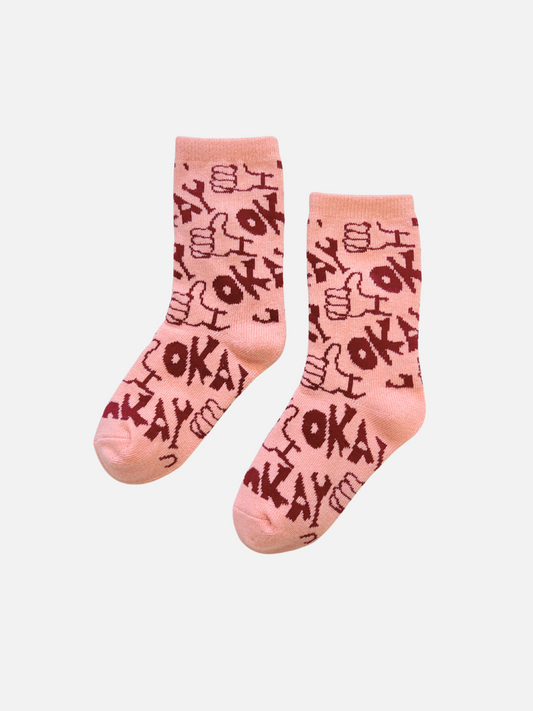 Image of OKAY SOCK in Pink