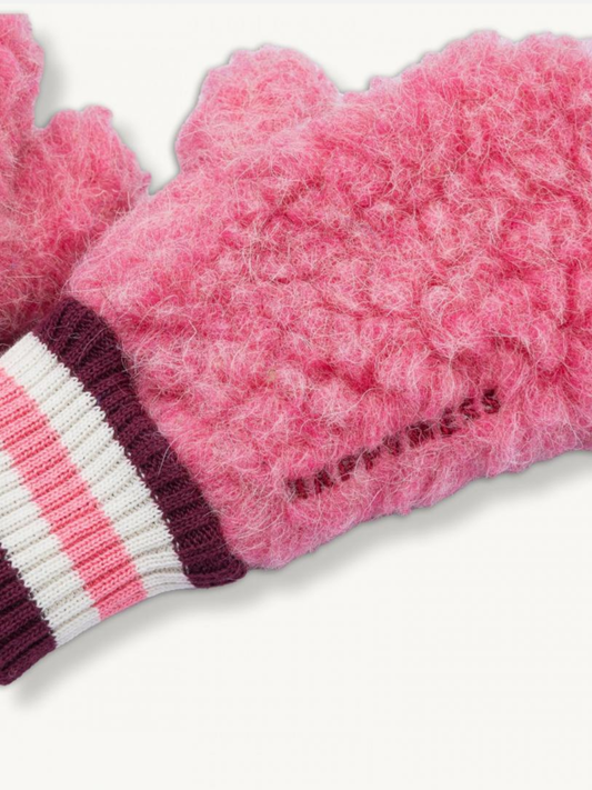 Second image of MERINO FLEECE MITTEN in Dusty Pink