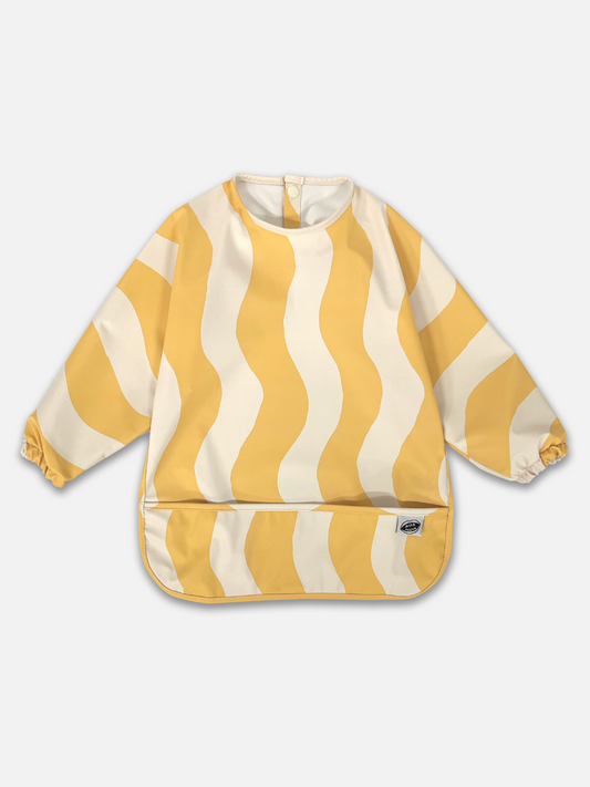 Image of SMOCK BIB in Butter Waves