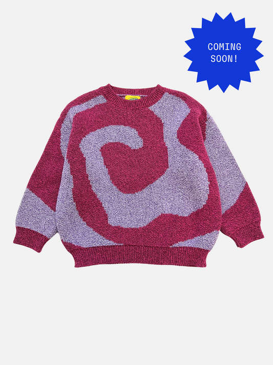 Image of SWIRL SWEATER in Pink/Purple