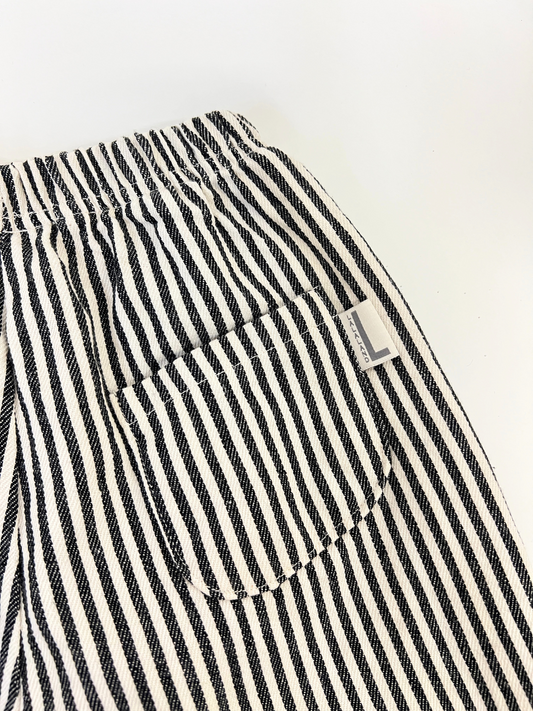 Second image of STUDIO STRIPE PANT in Charcoal Stripe