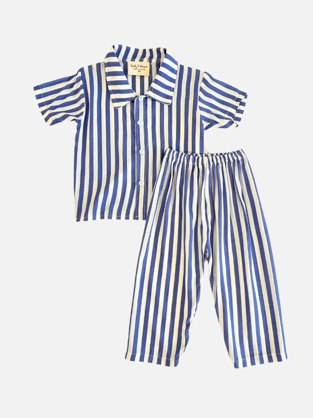 Blue Stripe | Front view of the Michi Pajamas