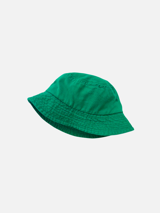 Image of Green | A FRONT VIEW OF KID'S PICNIC BUCKET HAT IN KELLY GREEN