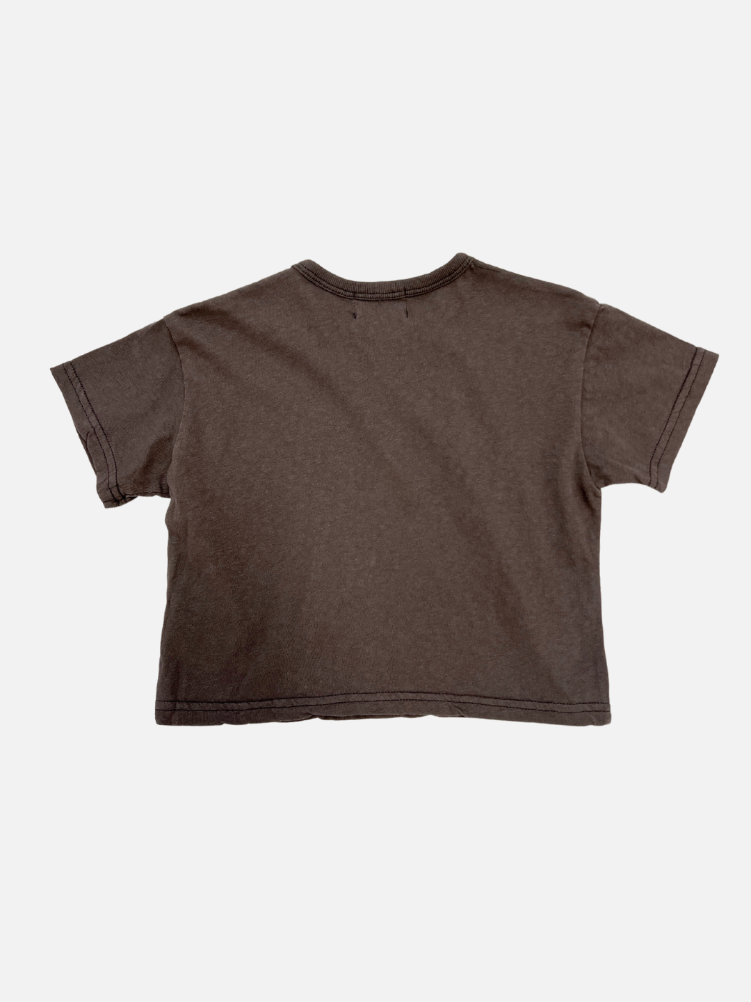 Back view of the kid's Studio tee in charcoal