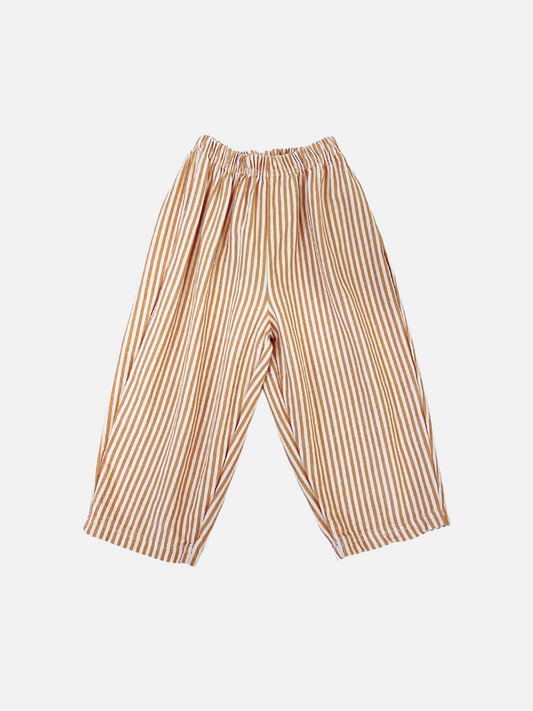 Image of STUDIO STRIPE PANT in Ochre Stripe