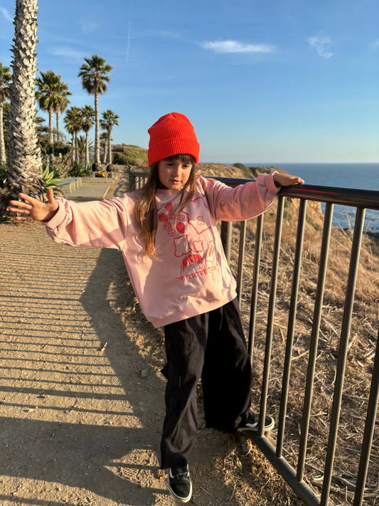 Second image of PB + J HEAVYWEIGHT LONGSLEEVE in Rose