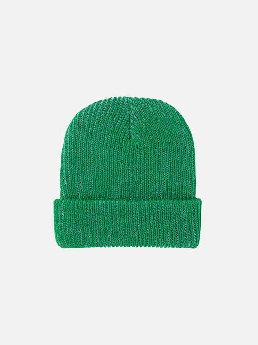 Image of TWO-TONE RIB KNIT BEANIE in Kelly Stone Blue