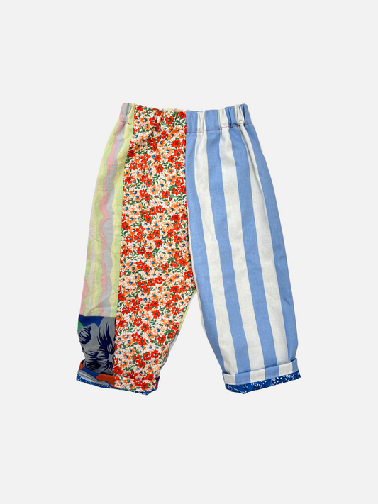 Image of MMOODY PANTS - MIX BLUE STRIPE 2Y