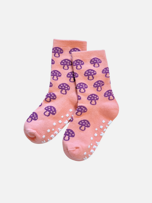 Image of GRIP SOCK in Pink Mushroom