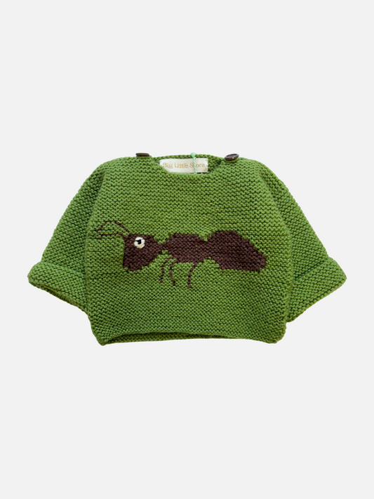 Image of HAND-KNITTED BABY BUG SWEATER - 6-12M in #2