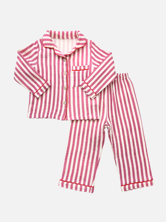 Image of STRIPED ROBE in Pink Stripe