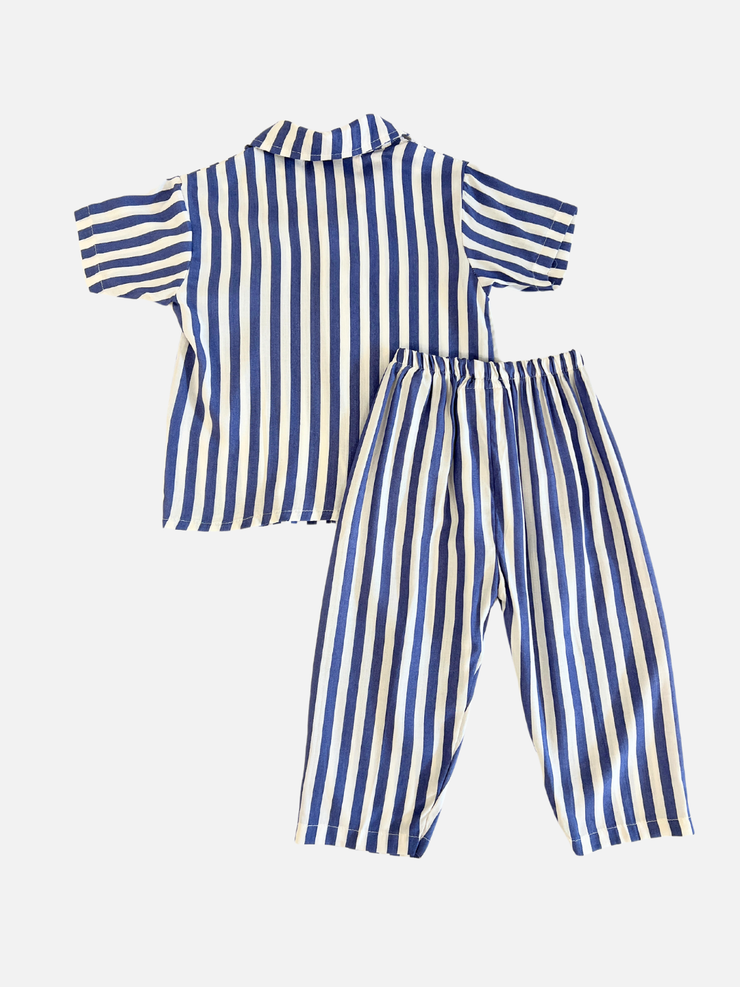 Blue Stripe | Back view of the Michi Pajamas