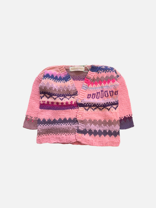 Image of HAND-KNITTED COTTON CARDIGAN - 3-4Y in #2