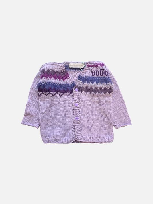 Image of HAND-KNITTED COTTON CARDIGAN - 3-4Y in #3