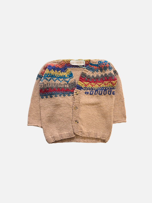 Image of HAND-KNITTED COTTON CARDIGAN - 3-4Y in #4