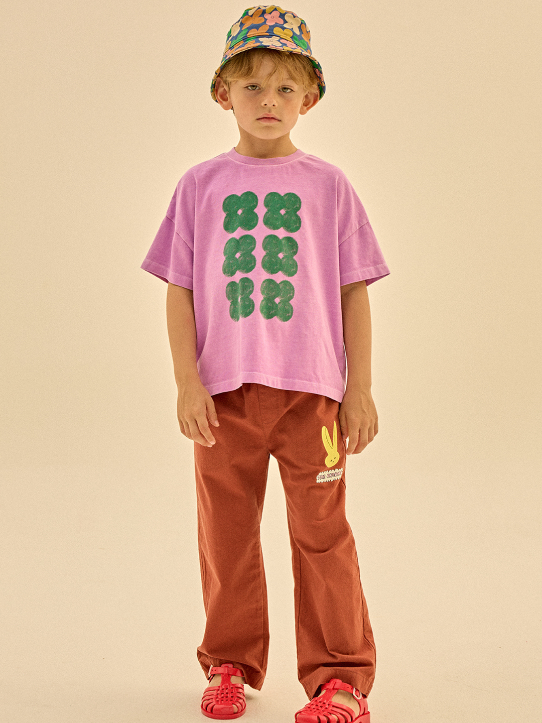 Purple | Child wearing Clover Tshirt